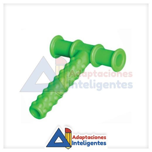 Tubo de masticación verde (nudoso)